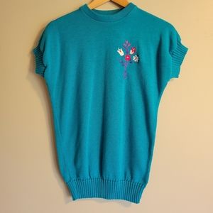 Vintage Short Sleeve Granny Sweater